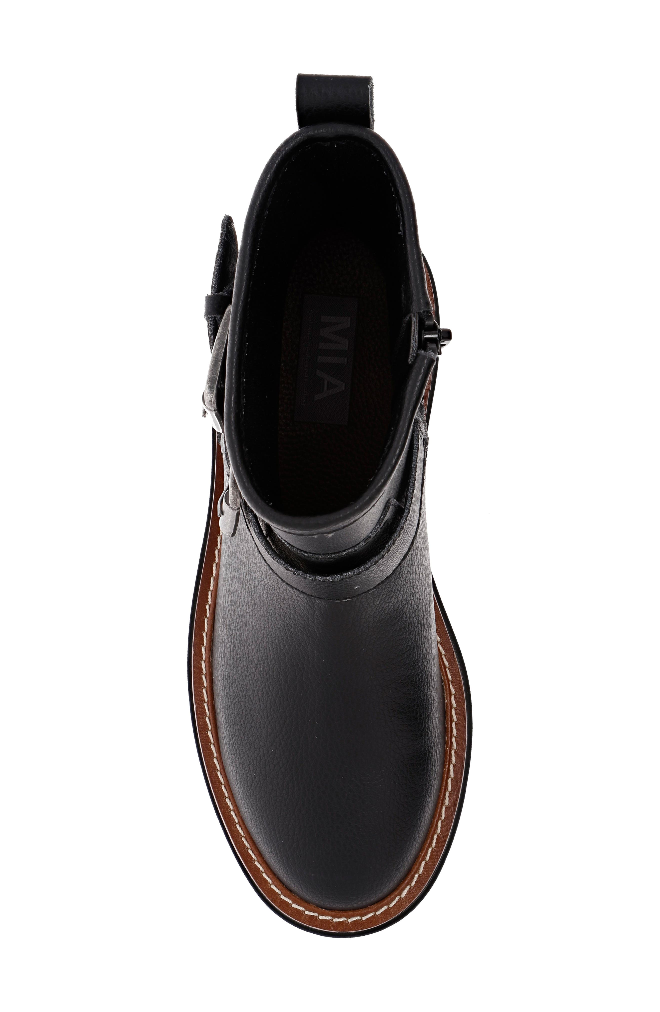 MIA Florence Water-Resistant Leather Boot, Alternate, color, 