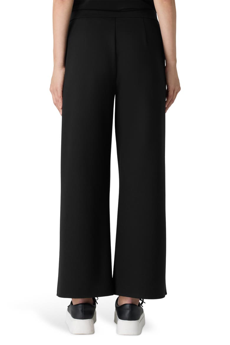 Ponte Wide Leg Pants, Alternate, color, BLACK