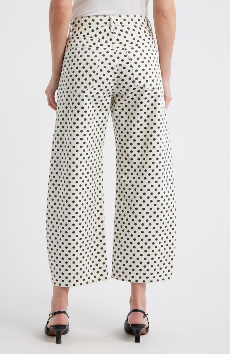 FRAME The Bow Crop Jeans, Alternate, color, White Polka Dot