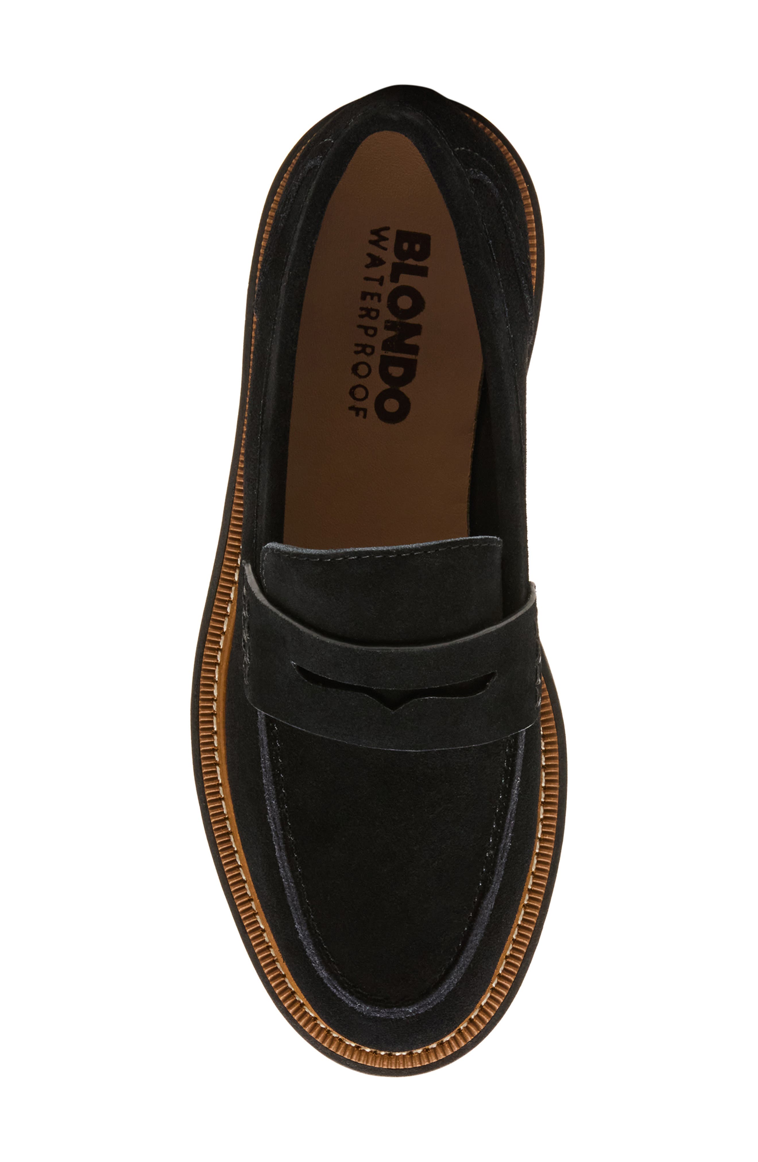 Blondo Maddee Waterproof Loafer, Alternate, color, Black Suede