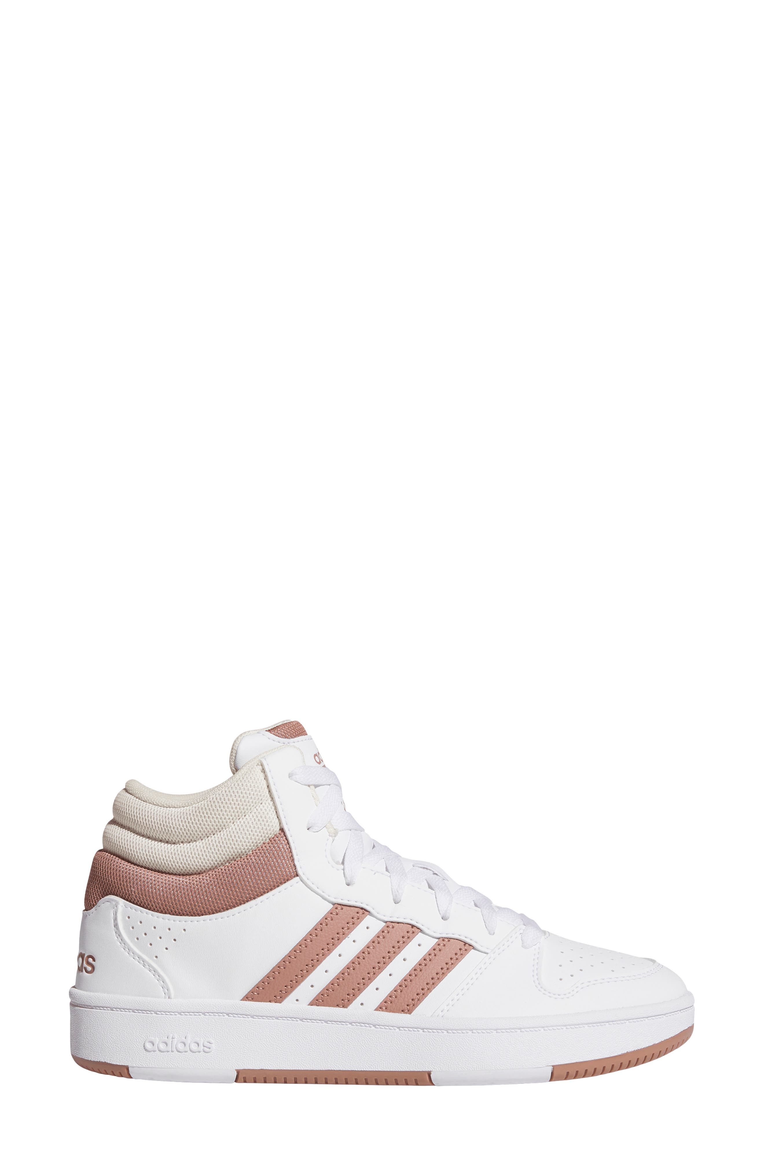 Hoops Classic Mid Top Sneaker, Alternate, color, WHITE/ WARM CLAY/ CREAM