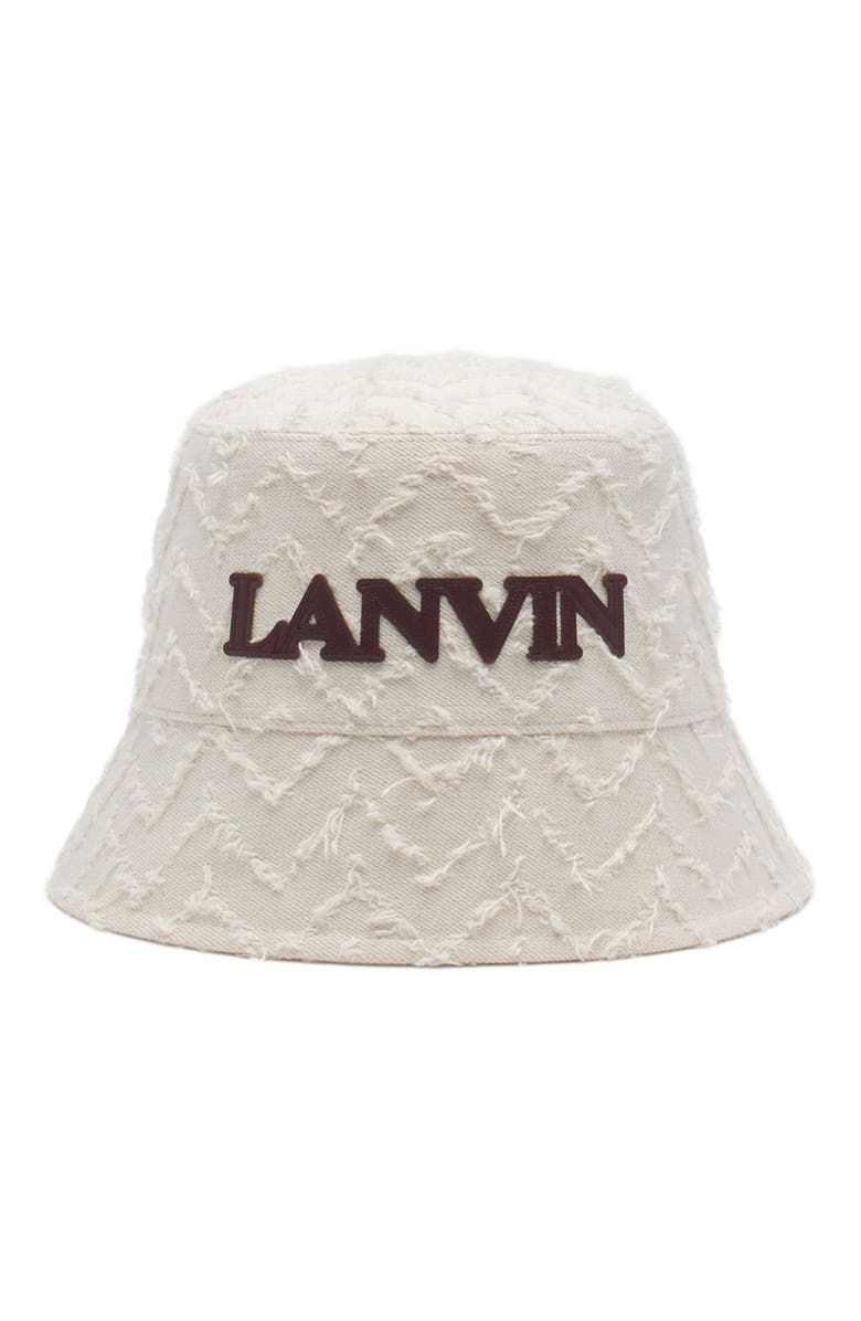 Lanvin HERRINGBONE MOTIF LANVIN BUCKET HAT, Main, color,
