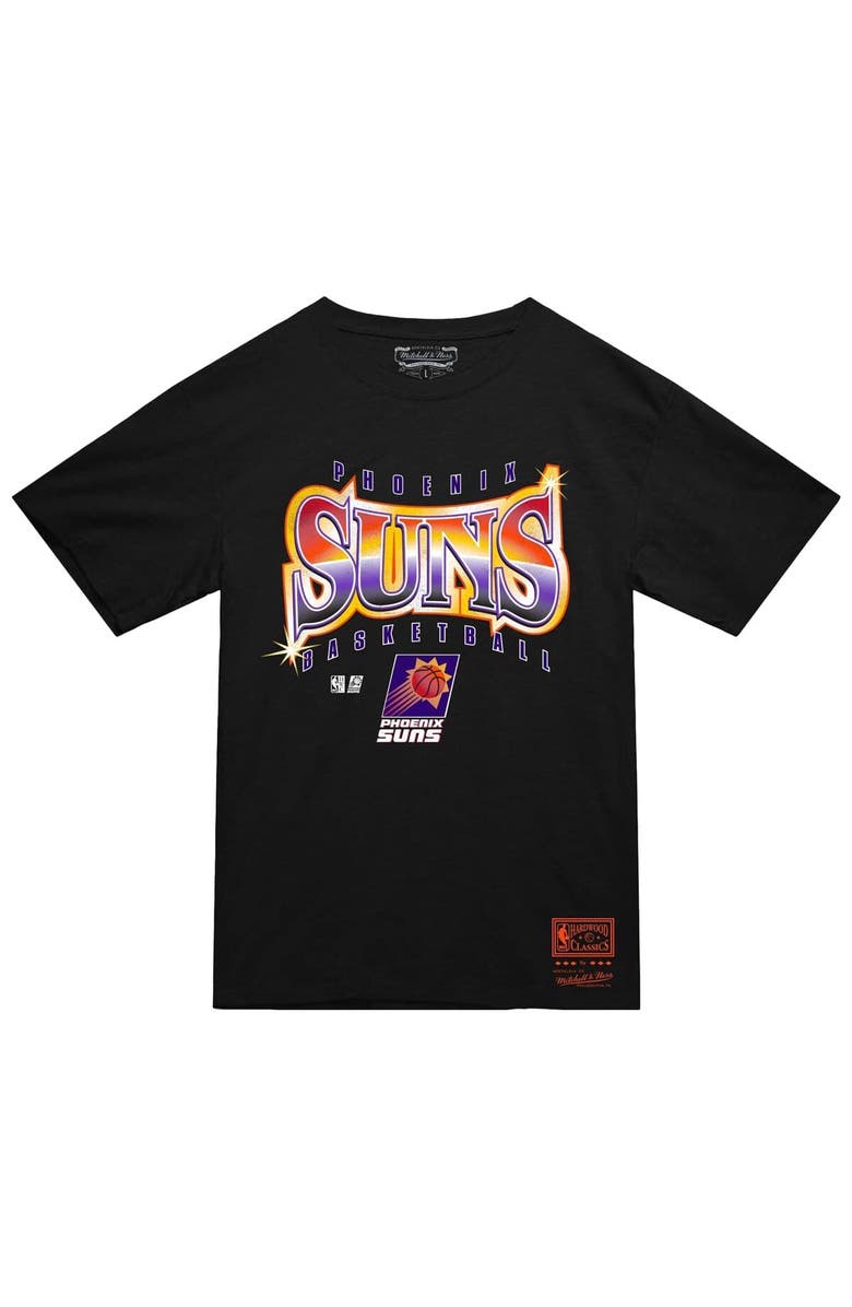 Mitchell & Ness Men's Mitchell & Ness Black Phoenix Suns Worldwide Collection Glow Up T-Shirt, Alternate, color, Black