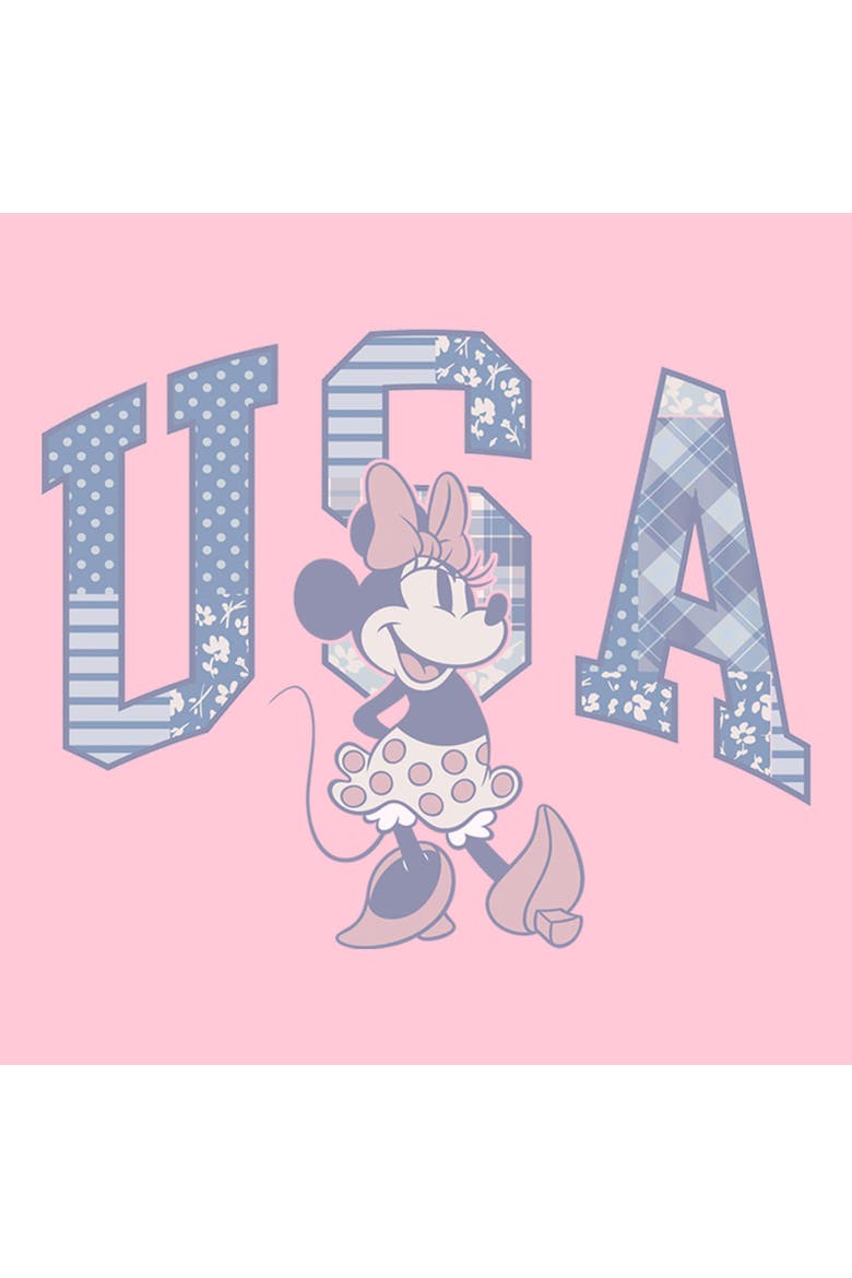 Girl's Minnie Mouse American Sweetheart Pose  Graphic T-Shirt, Alternate, color, Light Pink
