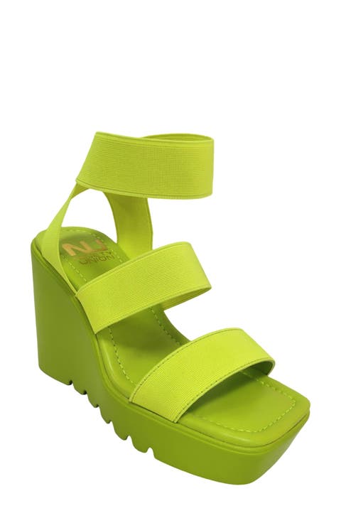 Paige Elastic Strap Wedge Sandal