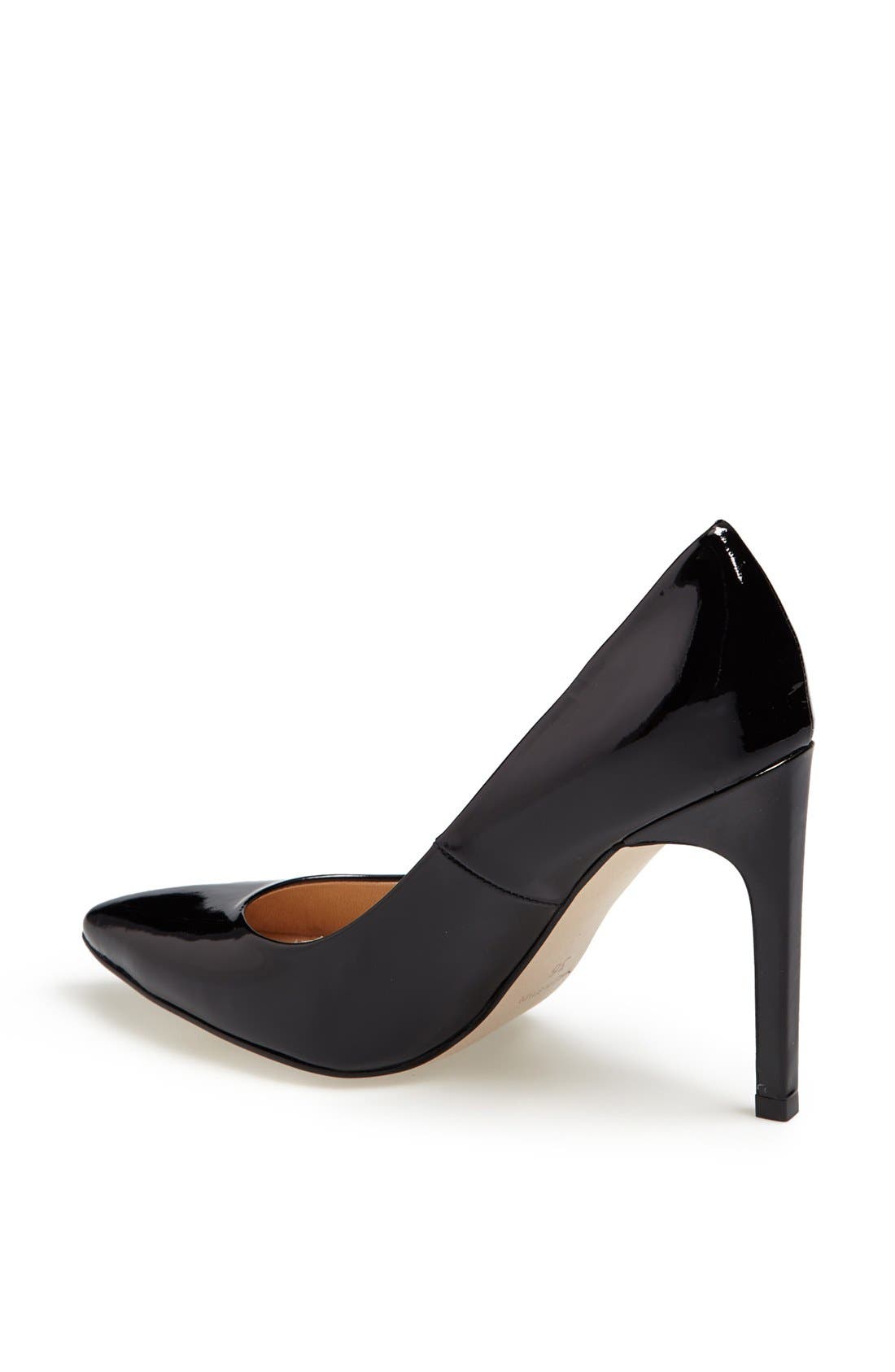 'Glimmer' Pointed Toe Pump, Alternate, color, BLACK