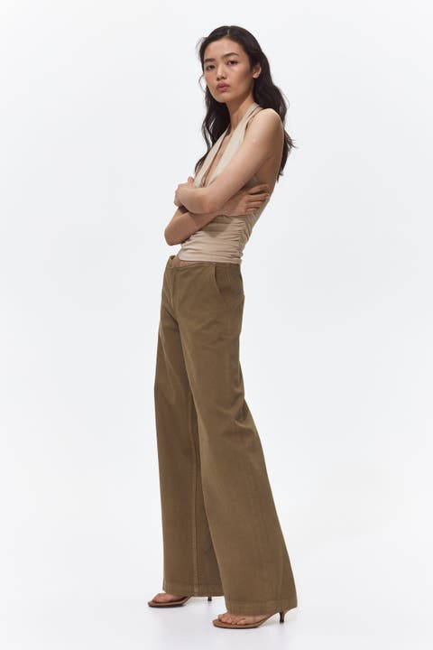 Wide Twill Trousers