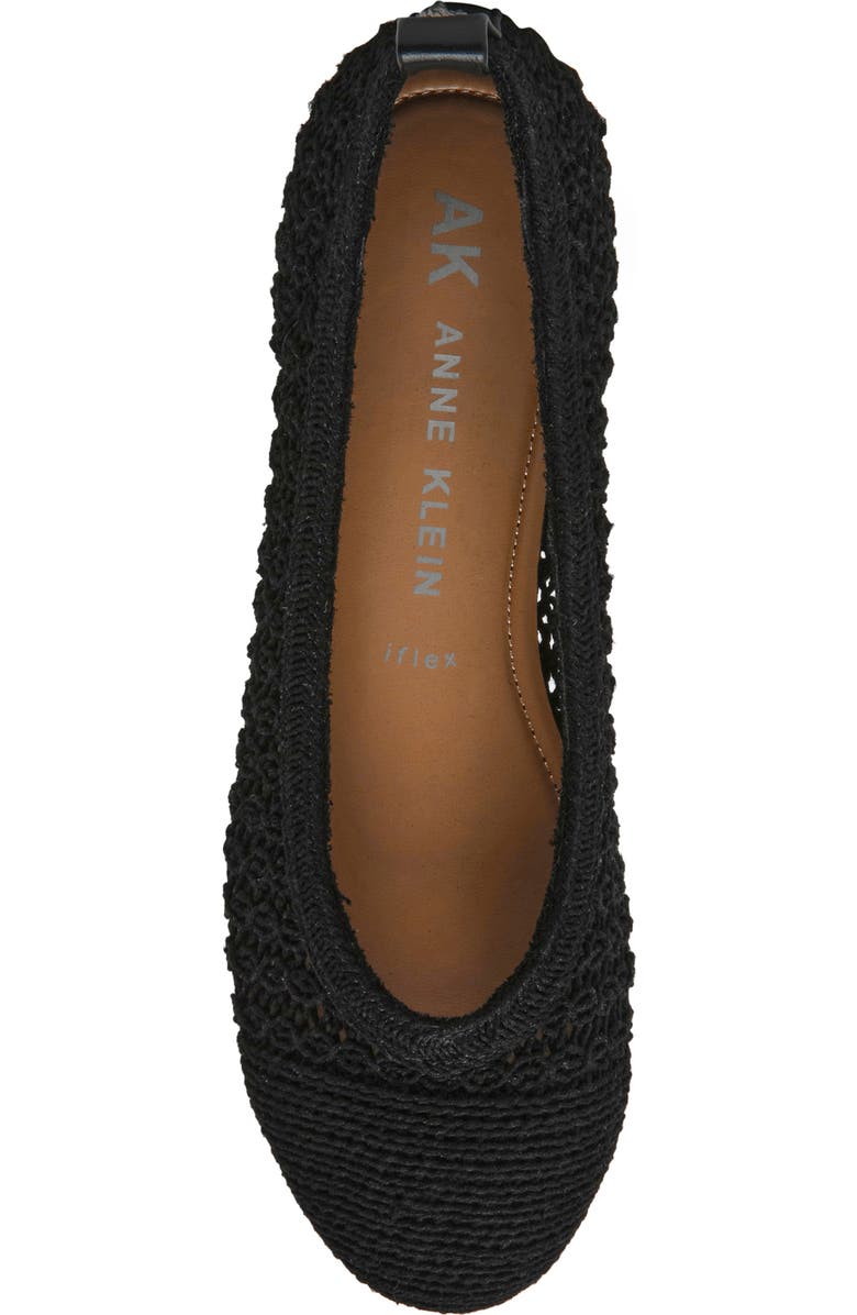 Anne Klein Josey Flat, Alternate, color, Black Woven