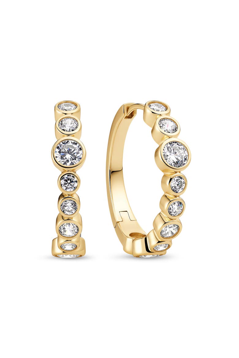 Earrings Sardinien Creolo, Main, color, 18K Gold Plated / White