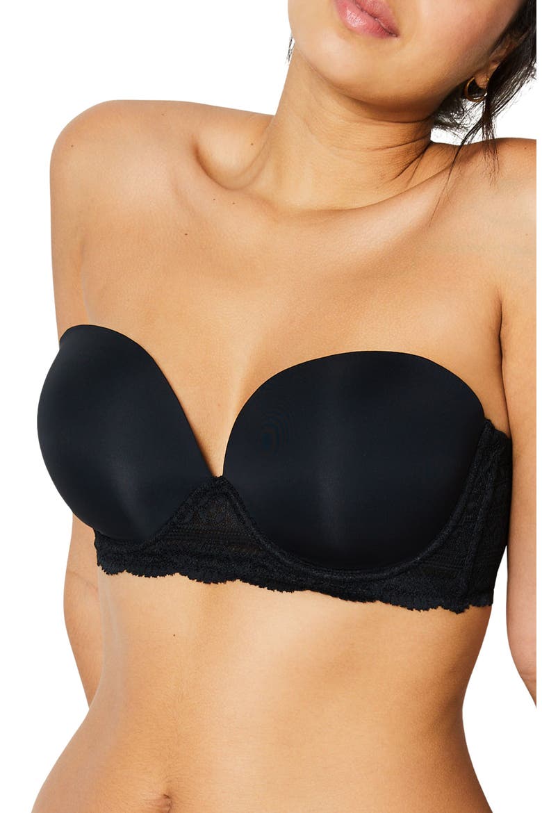 Idole Underwire Bandeau Bra, Main, color, BLACK