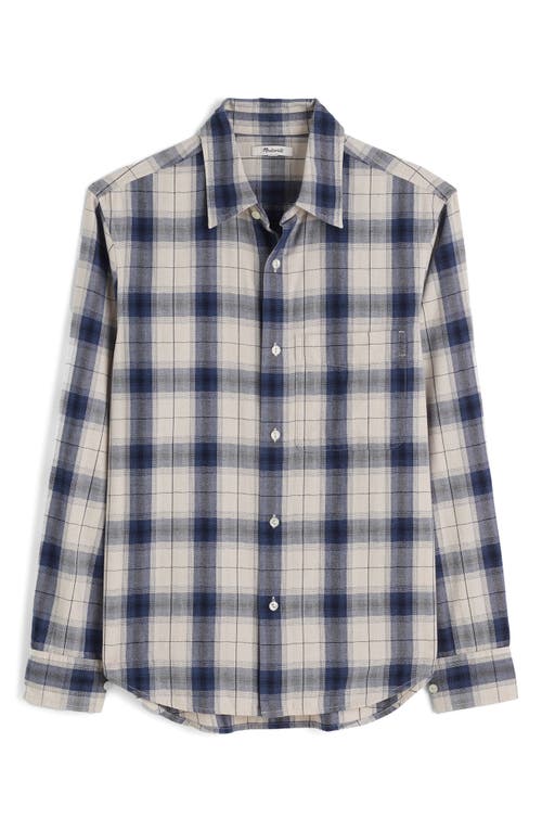Madewell Lightweight Flannel Button Up Shirt In White