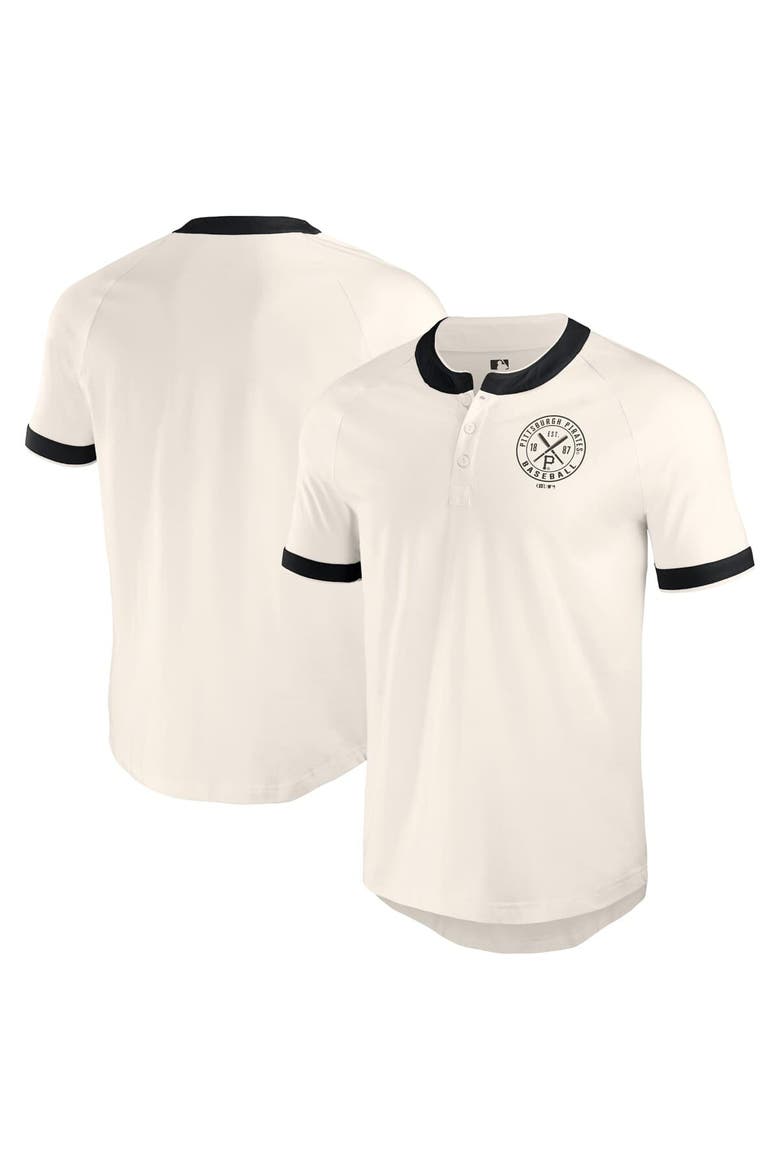 Men's Darius Rucker Collection by Fanatics White Pittsburgh Pirates Henley Raglan T-Shirt, Main, color, White