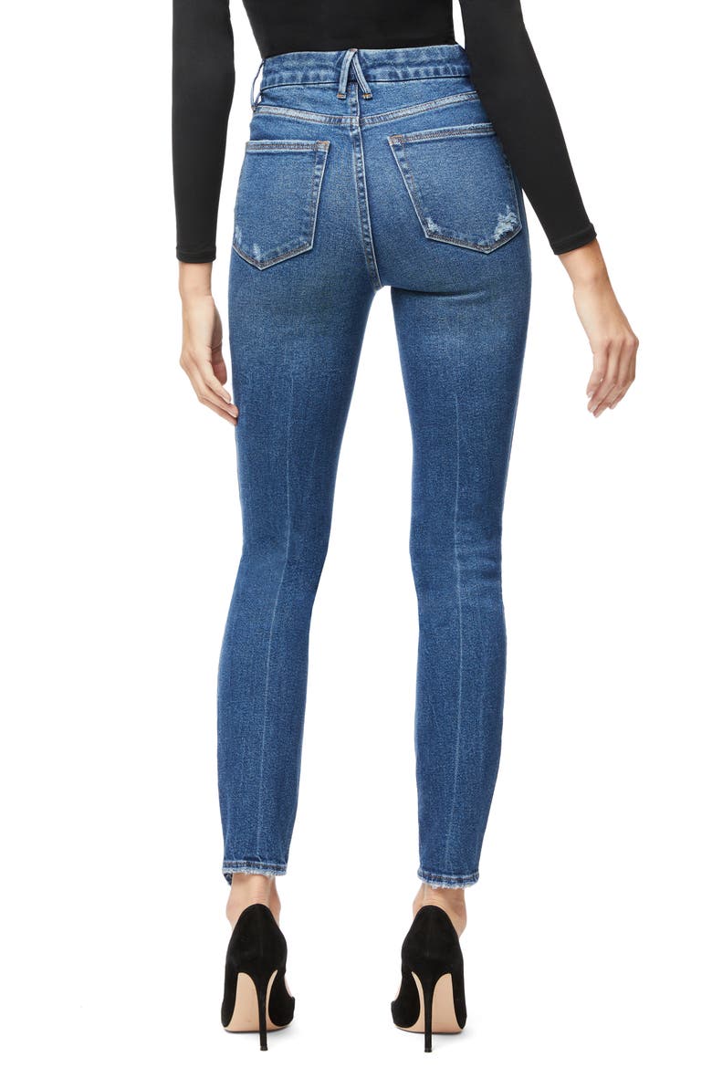 Good Curvy High Waist Skinny Jeans, Alternate, color, BLUE329