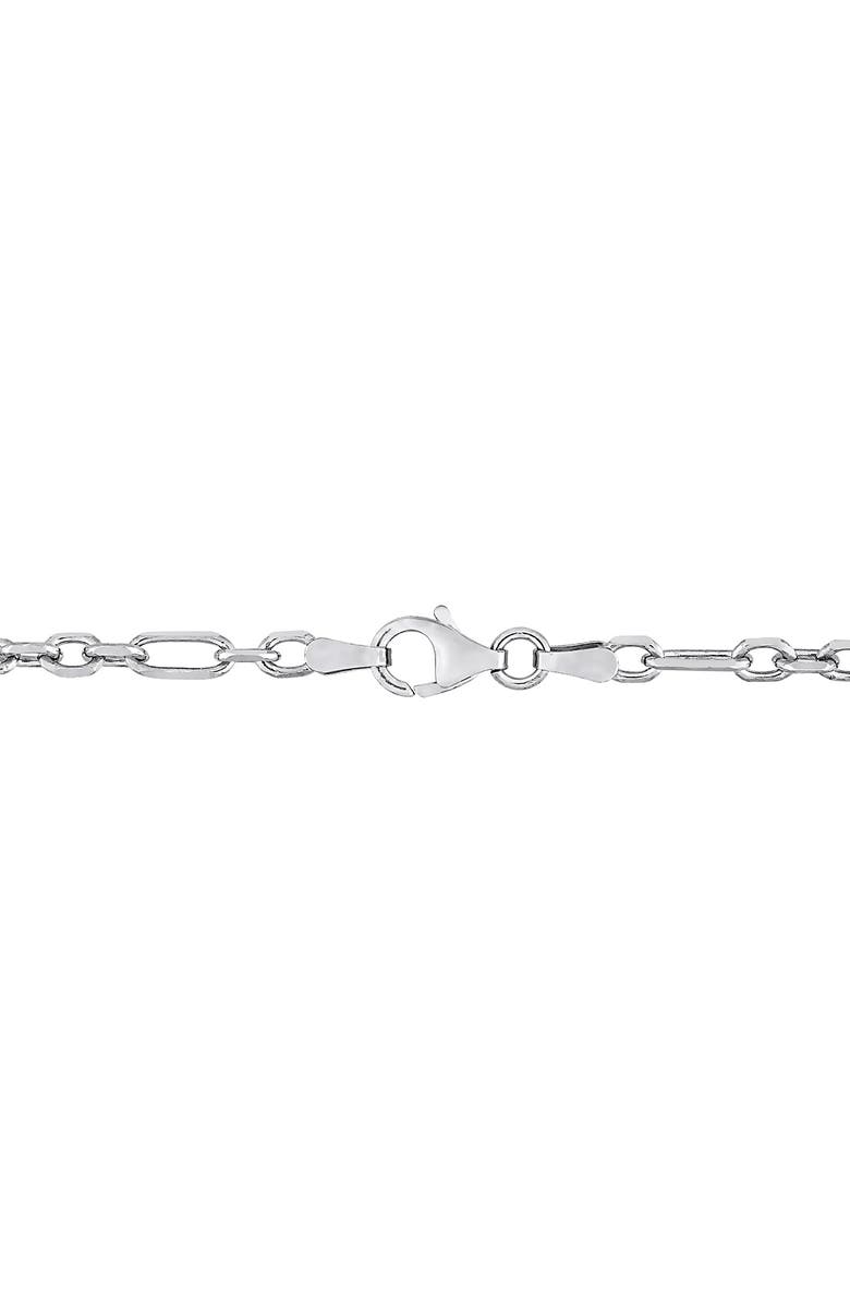 DELMAR Diamond Cut Figaro Rolo Chain Necklace & Bracelet Set, Alternate, color, 