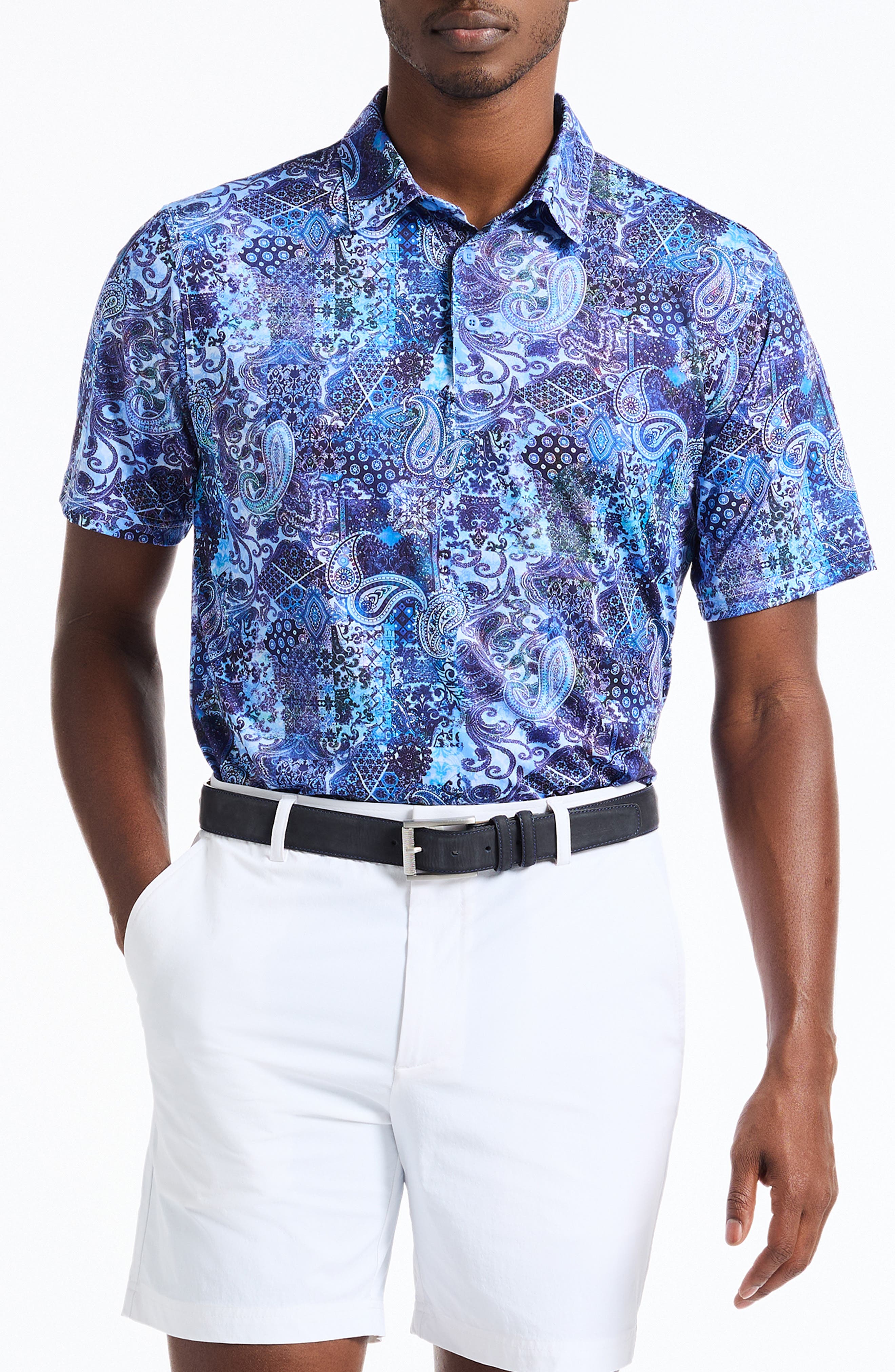Robert Graham Brettman Short Sleeve Performance Polo