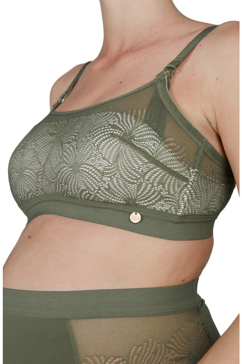 Dahlia underwired maternity and nursing bra, Alternate, color, KHAKI