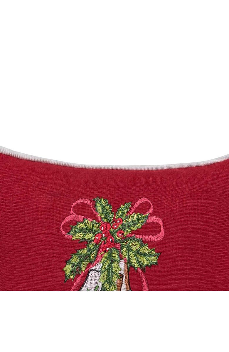 C&F Home Skated and Holy Christmas Throw Pillow, 10" x 10", Alternate, color, Red