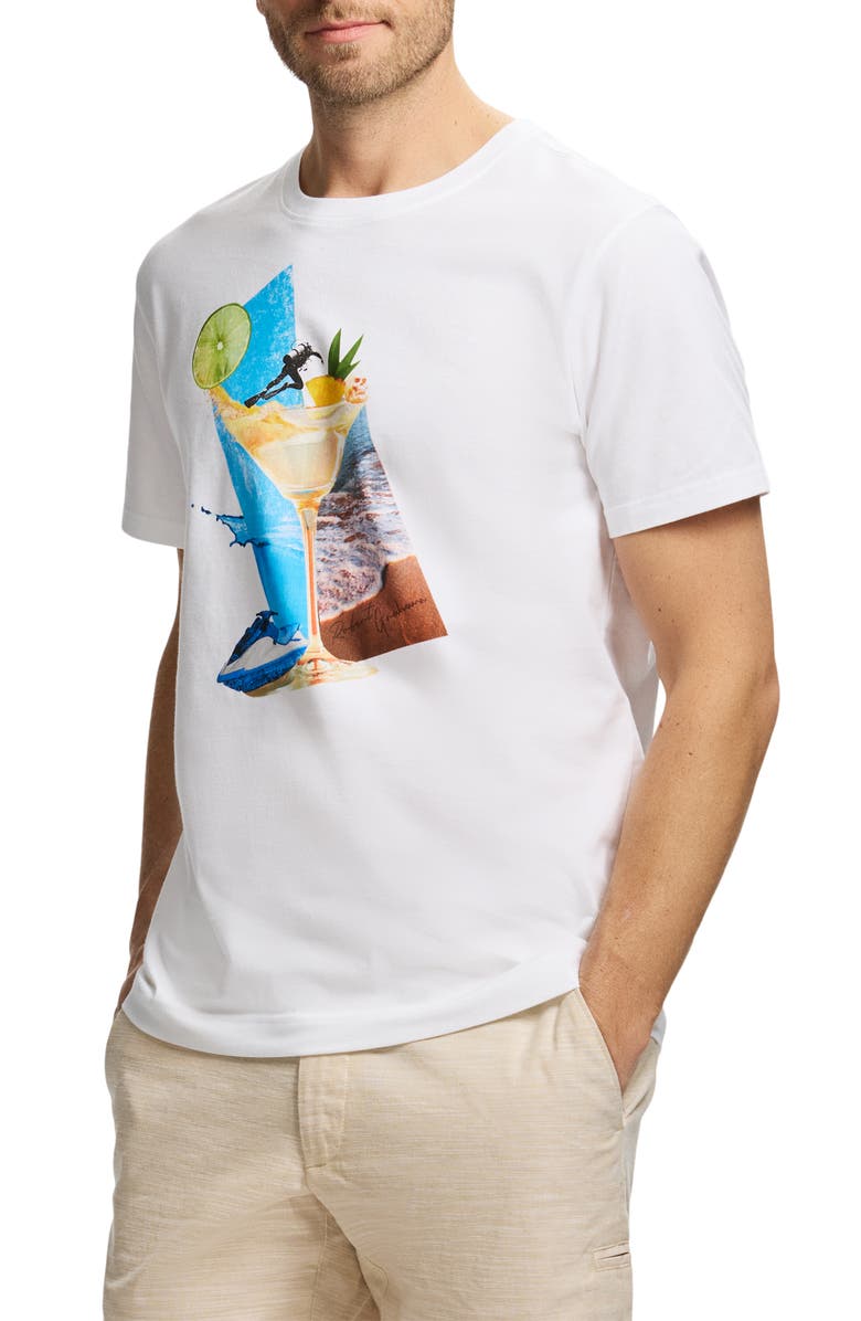 Robert Graham Beach Martini Knit Graphic T-Shirt, Alternate, color, 