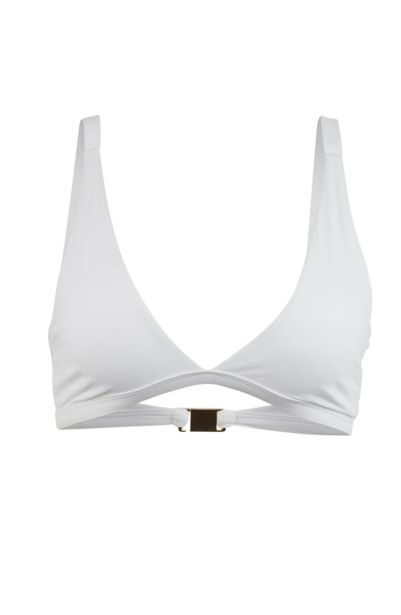 Sauipe Rosie Halter Bikini Top with Adjustable Straps, Alternate, color, White