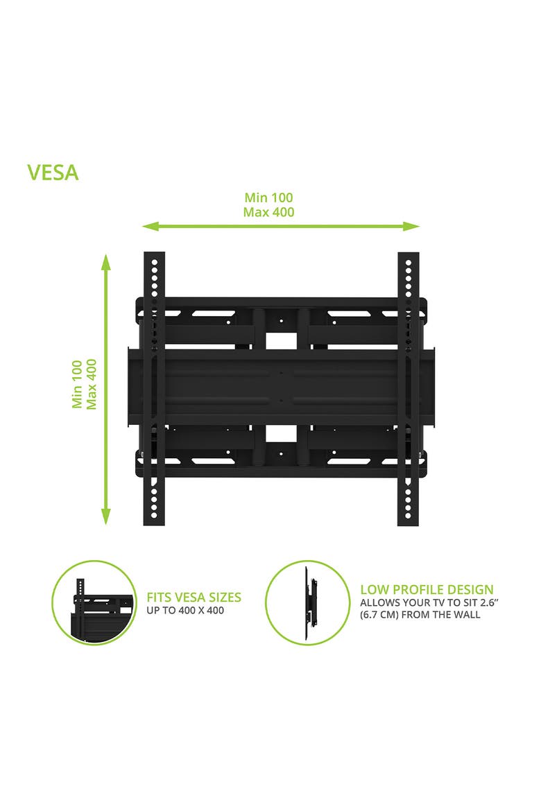SDX600 Full-Motion Anti-Theft Security TV Mount for 37" - 65" TV, Alternate, color, Black