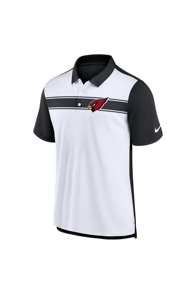 Men's Nike  White/Black Arizona Cardinals Rewind Pique Polo, Alternate, color, White