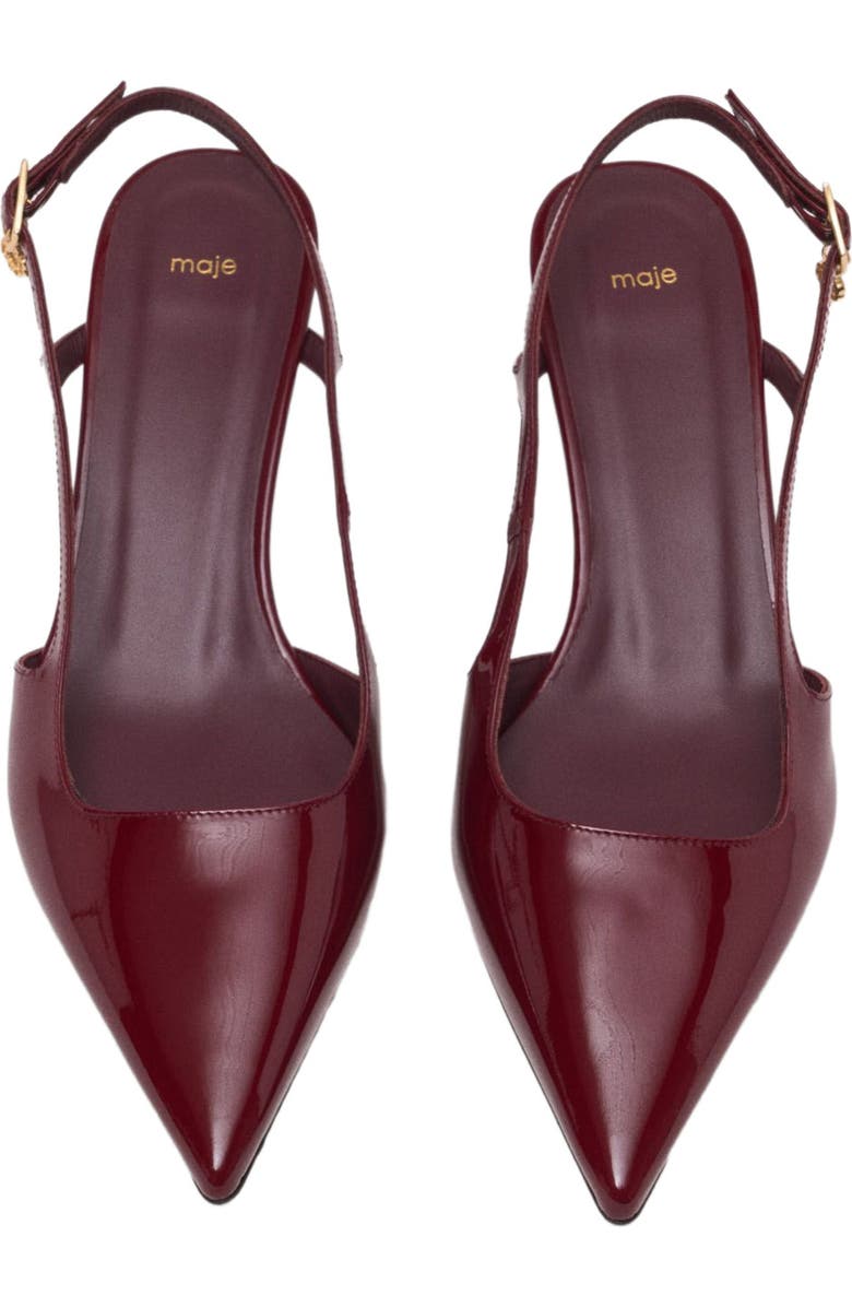 maje Slingback pumps, Alternate, color, Burgundy