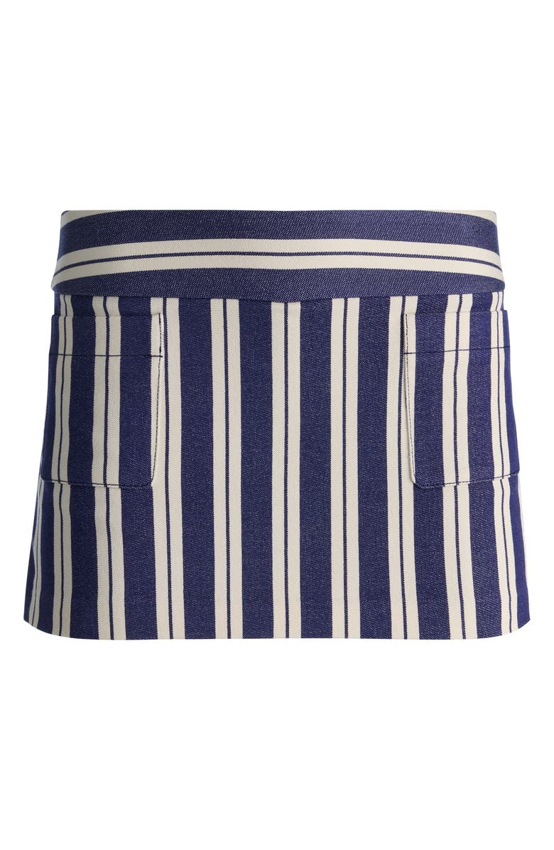Alice + Olivia Ace Stripe High Waist Skort, Alternate, color,