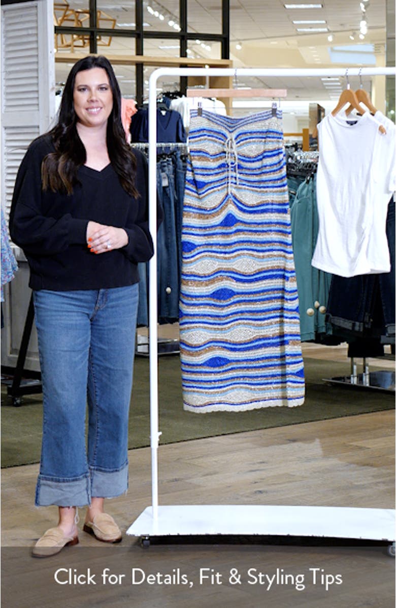Mixed Waves Striped Maxi Skirt, sales video thumbnail