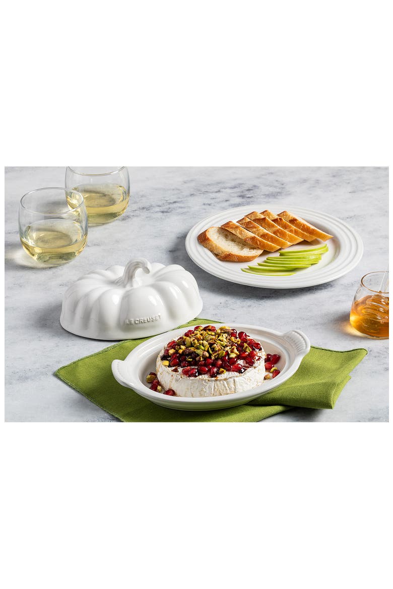 Pumpkin Butter Dish, Alternate, color, WHITE