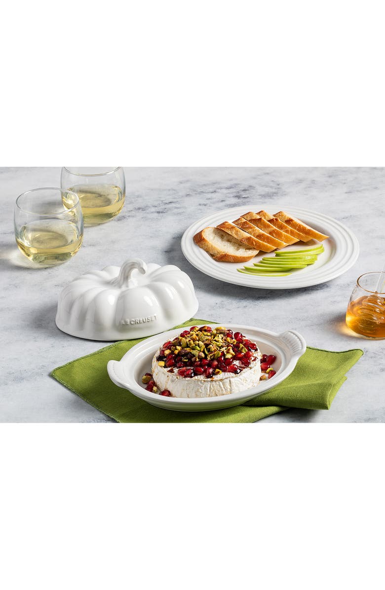 Le Creuset Pumpkin Butter Dish, Alternate, color, White