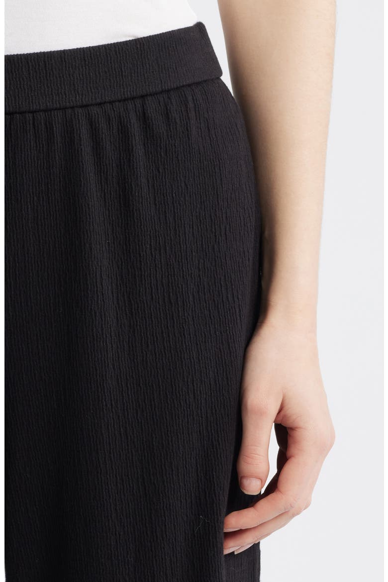 Jersey Ankle Wide Leg Pants, Alternate, color, BLACK