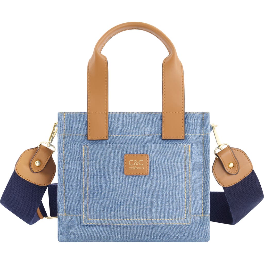 Uspa Accessories Small Denim Tote In Denim