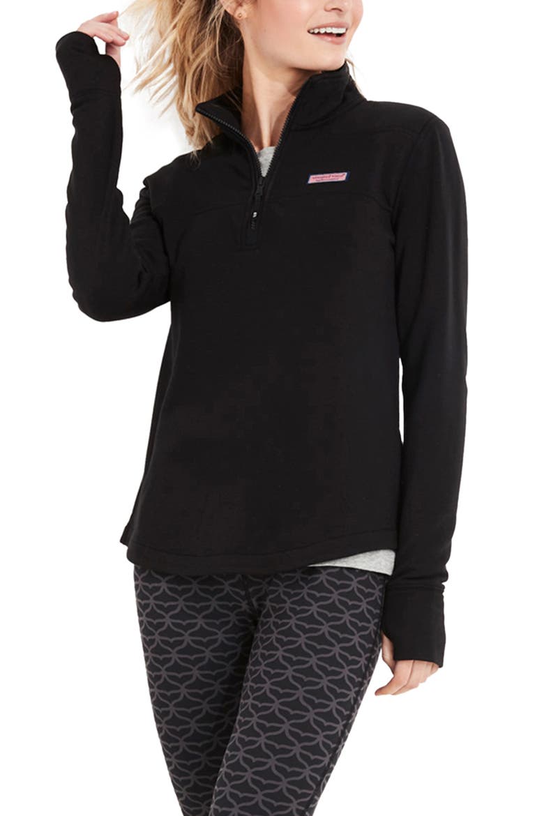 Dreamcloth Relaxed Half Zip Sweatshirt, Main, color, JET BLACK
