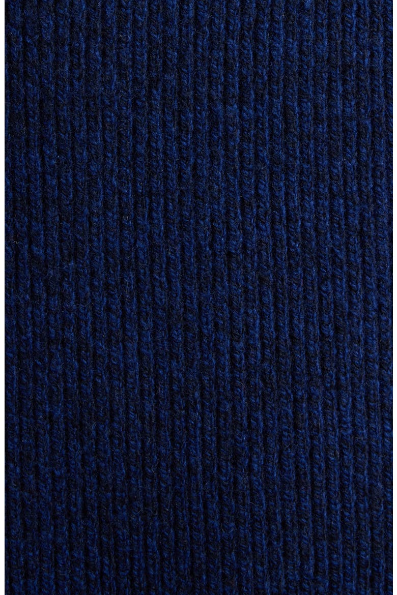 Slashed High Neck Asymmetric Knit Dress, Alternate, color, COBALT BLUE