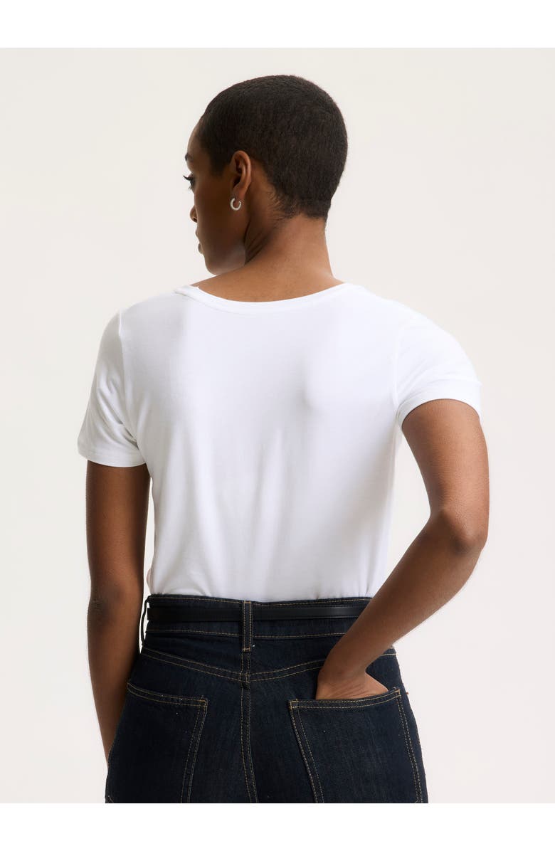 Majestic Filatures Soft Touch Short Sleeve Semi-Relaxed Crewneck Tee, Alternate, color, Blanc