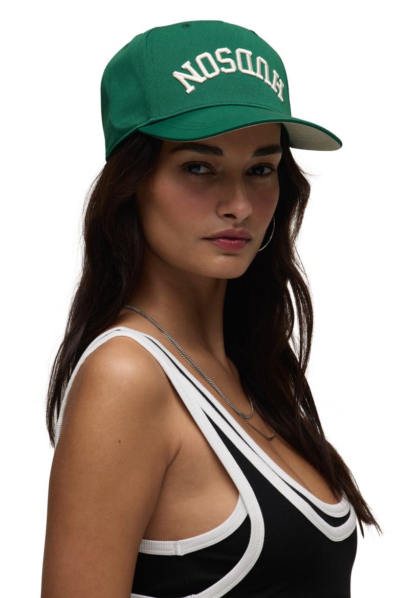 Embroidered Reverse Logo Snapback Baseball Hat, Alternate, color, BLACK FOREST
