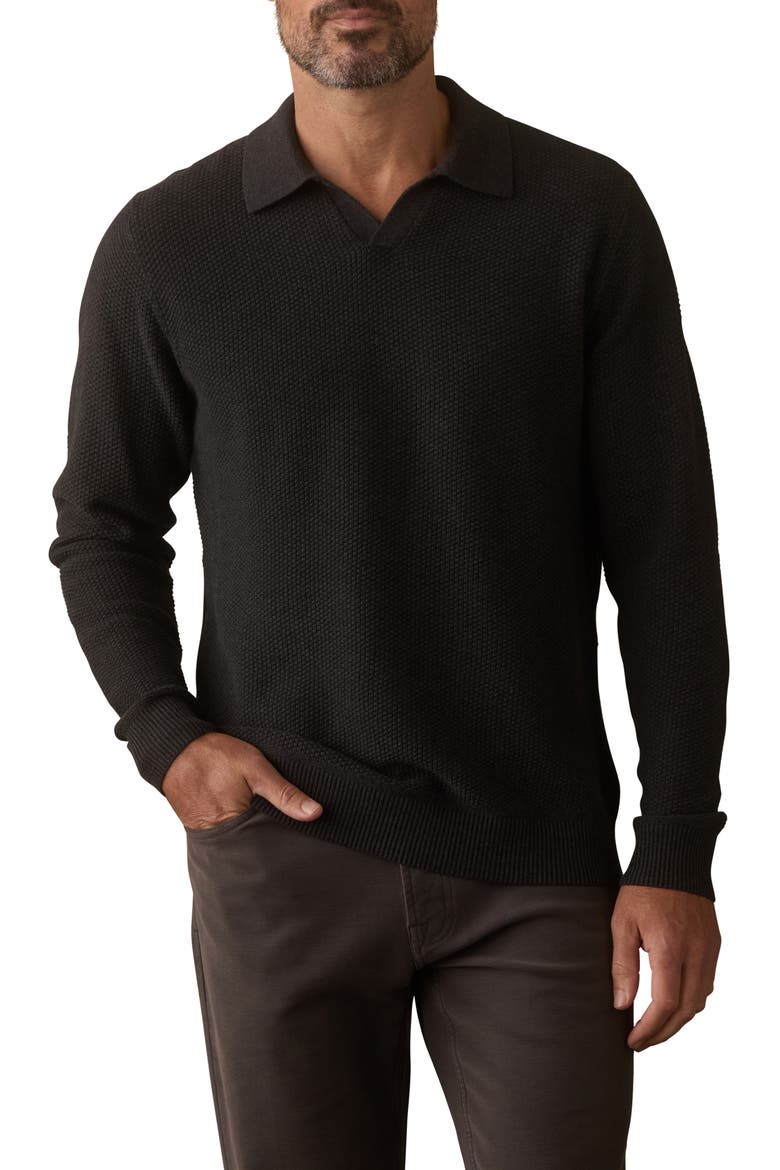 Coolmax Textured Sweater Polo, Main, color, CHARCOAL