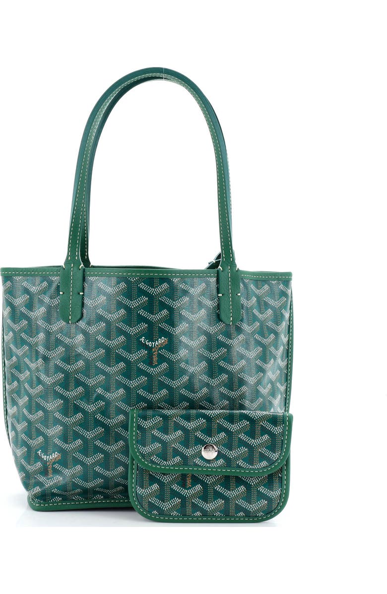 Pre-Owned Goyard Anjou Reversible Tote Coated Canvas Mini, Alternate, color, Green