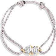 SHYMI Two-Stone Prong Set Adjustable Cord Bracelet