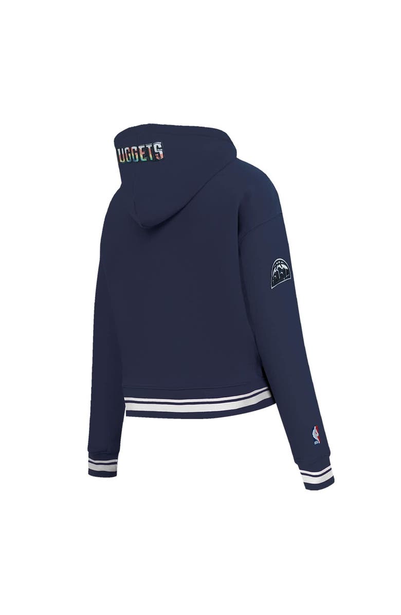 PRO STANDARD Women's Pro Standard Navy Denver Nuggets 2024/25 City Edition Cropped Pullover Hoodie, Alternate, color,