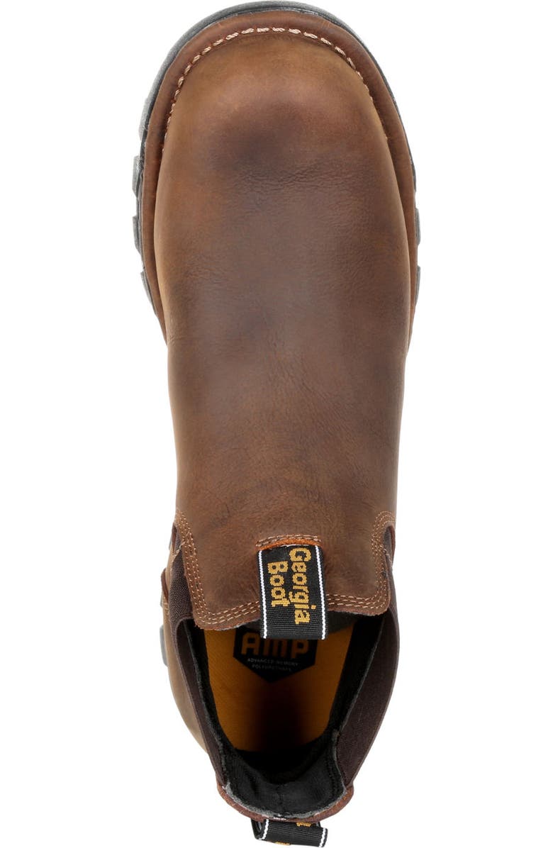 Georgia Boot Eagle One Waterproof Chelsea Work Boot, Alternate, color, Brown