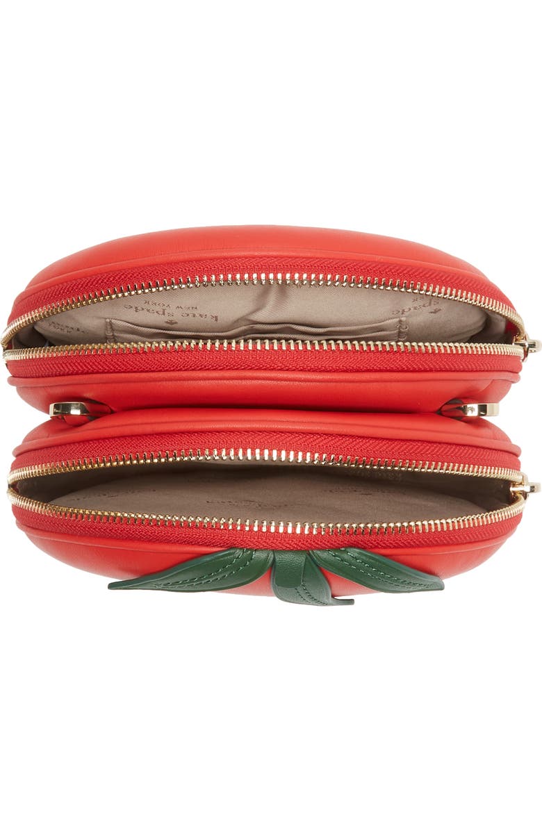 Kate Spade New York double mangia tomato small crossbody bag, Alternate, color,