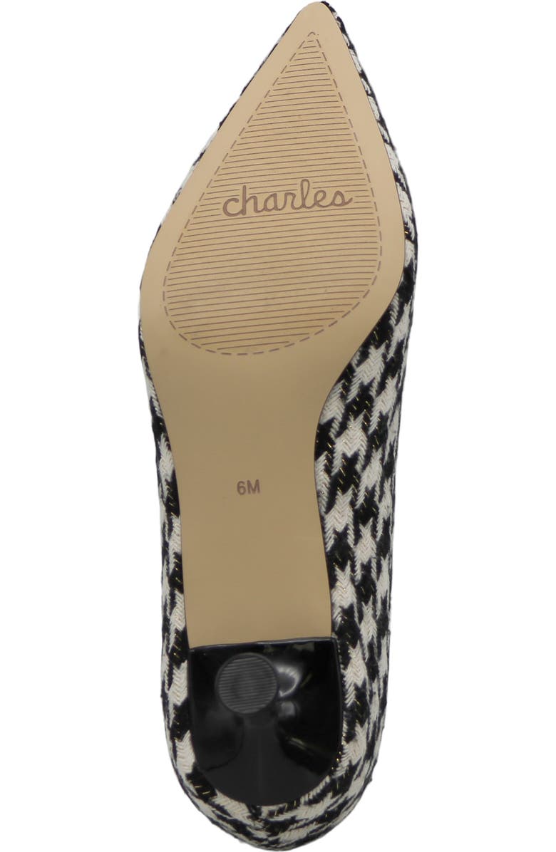 Charles by Charles David Amon Pointed Toe Kitten Heel Pump, Alternate, color, Black White