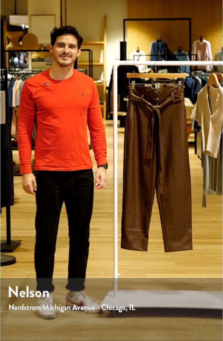 Debbie Textured Faux Leather Pants, sales video thumbnail