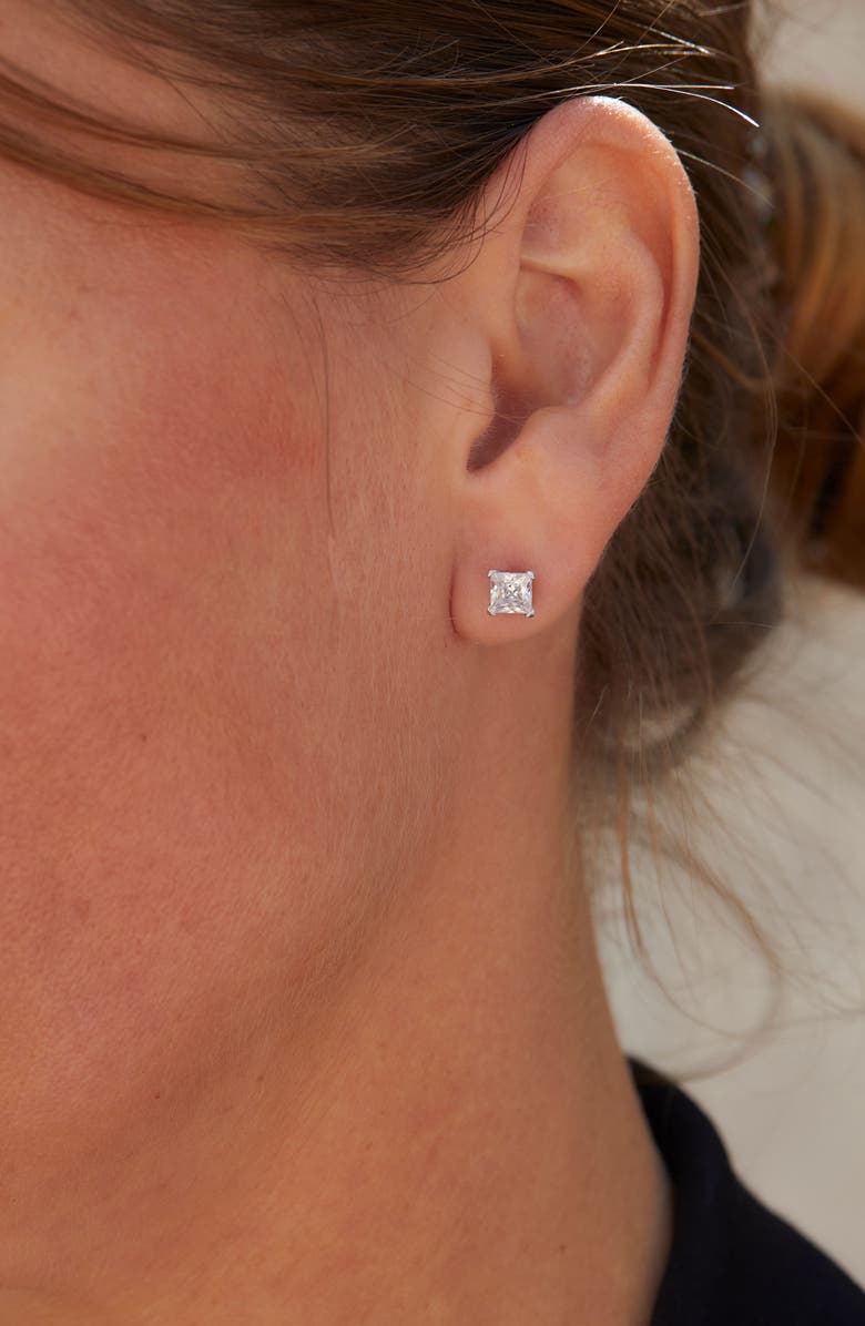 SAVVY CIE JEWELS 14K Gold Plated Sterling Silver CZ Stud Earrings, Alternate, color, 