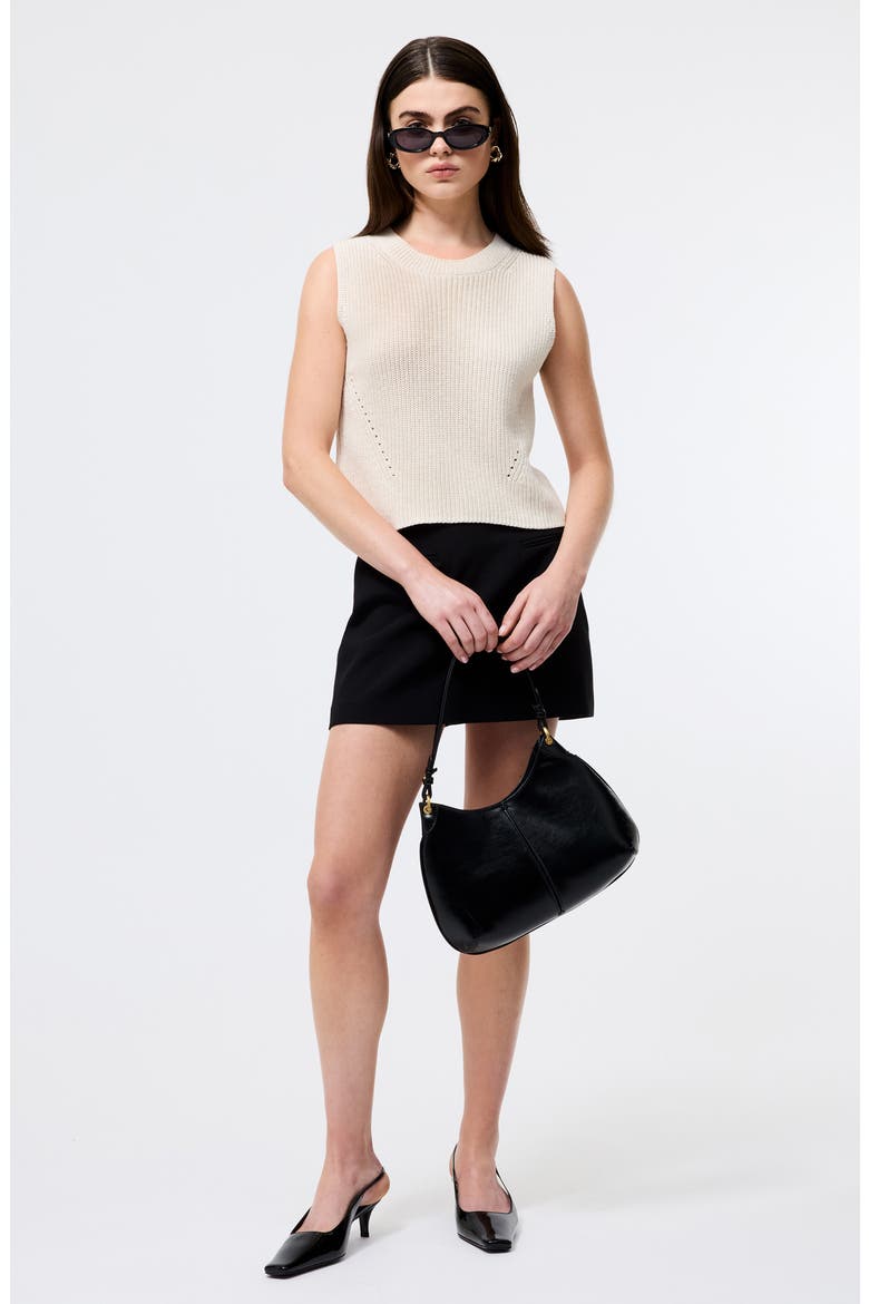 Mozart Crop Sweater Vest, Alternate, color, LIGHT OATMEAL
