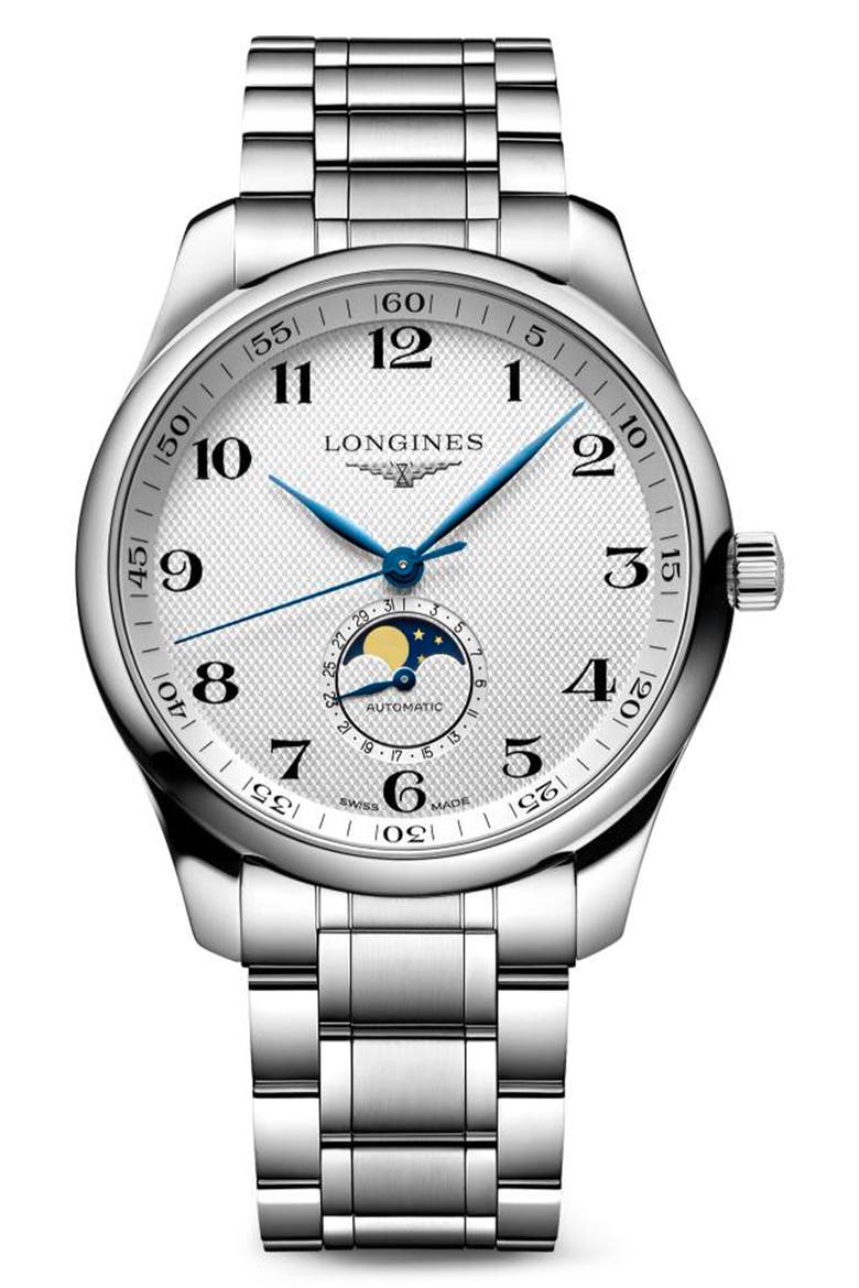 Master Collection Automatic Bracelet Watch, 42mm, Main, color, SILVER