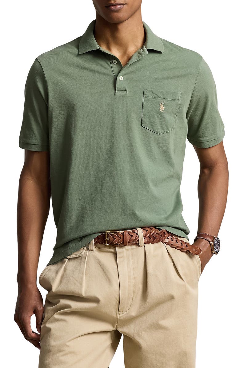 Polo Ralph Lauren Solid Pocket Polo, Main, color, 