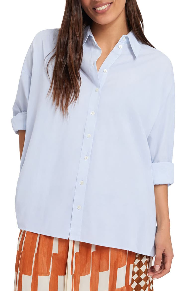 Poplin Shirt, Main, color, Blue