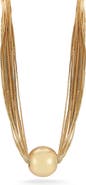 CHLOE AND MADISON Puff Ball Multistrand Pendant Necklace